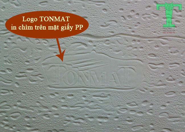 Chữ TONMAT được bắn chìm ở mặt sau của sản phẩm