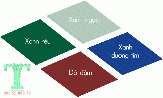 Màu sắc tôn cách nhiệt chống nóng chống ồn 