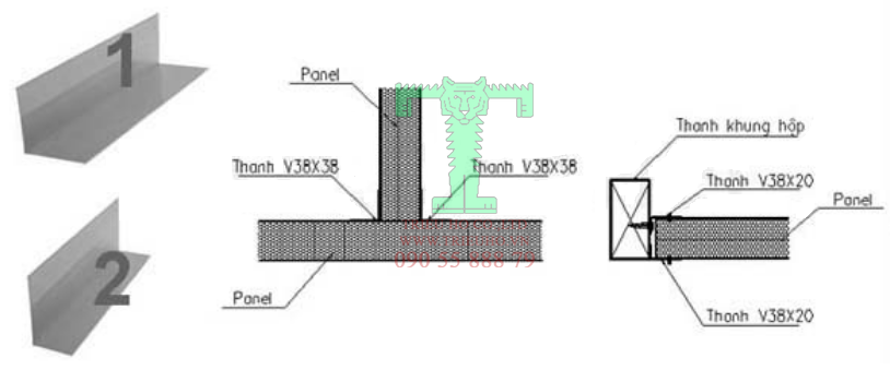 Thanh V đơn lắp đặt tấm Panel PU, Panel EPS, Sandwich Panel Hướng dẫn lắp đặt thanh V đơn