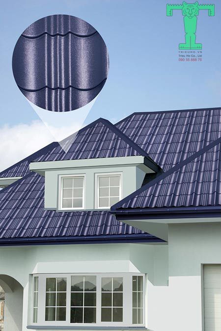 Mái tôn giả ngói màu xám