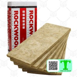 Bông khoáng dang tấm cách nhiệt, cách âm bề mặt phẳng hiệu quả.